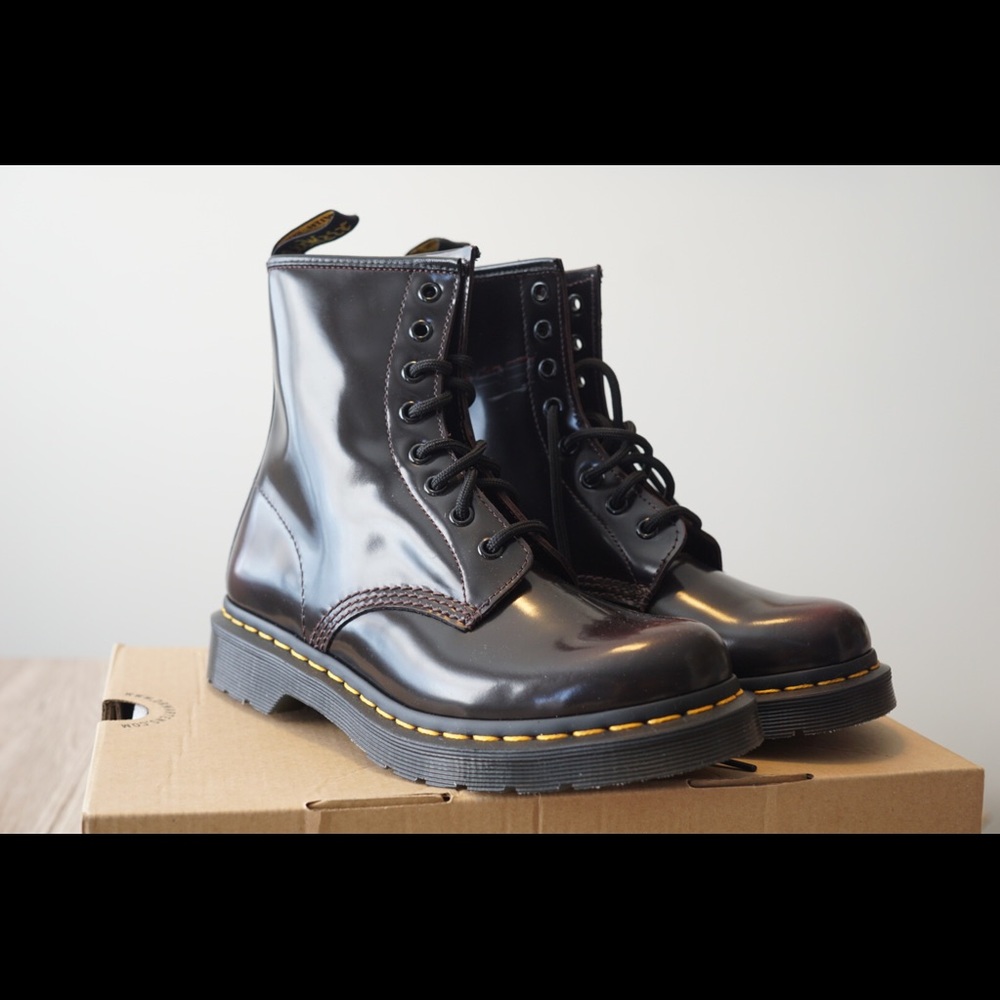 Dr Martens 1460 Arcadia Cherry Red boots (US Sz 7)